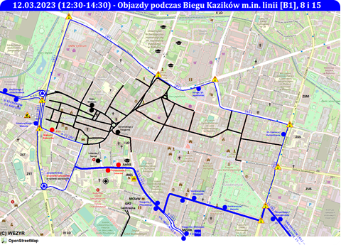 Objazdy podczas XV Biegu Kazików