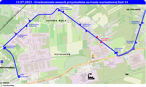 Nowy przystanek przy ul. Potkanowskiej