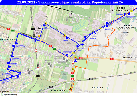 Objazd ronda bł. ks. Popiełuszki