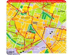 Objazdy podczas uroczystości 42. rocznicy wydarzeń Radomskiego Czerwca '76