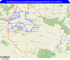 Przebieg trasy linii [F2] do 31.12.2023 r.