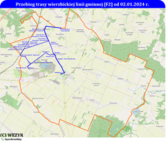 Przebieg trasy linii [F2] od 02.01.2024 r.