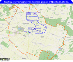 Przebieg trasy linii [F4] od 02.01.2024 r.